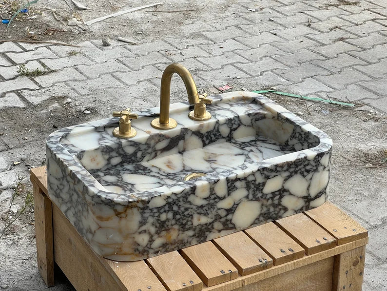 Calacatta Viola marble sink marble Wash basin