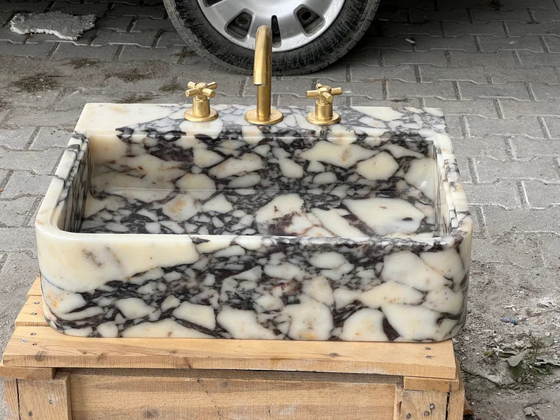 Calacatta Viola marble sink marble Wash basin