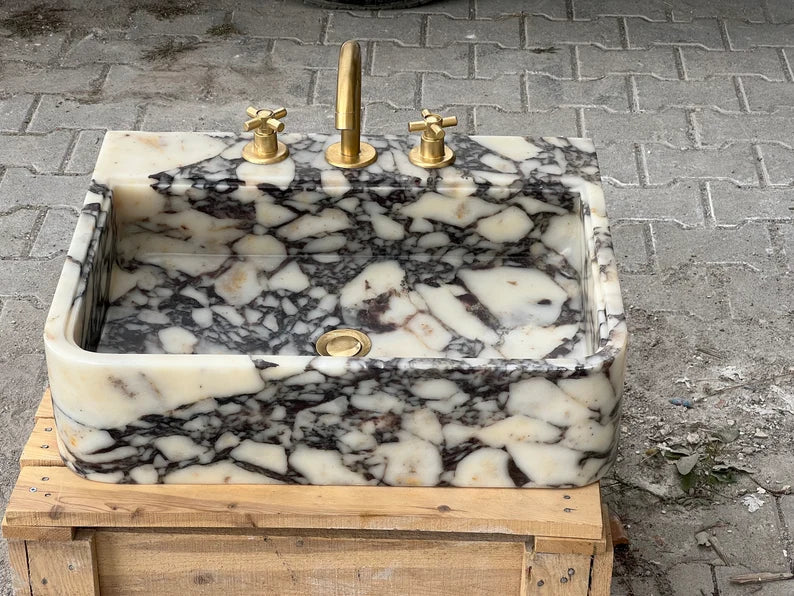 Calacatta Viola marble sink marble Wash basin