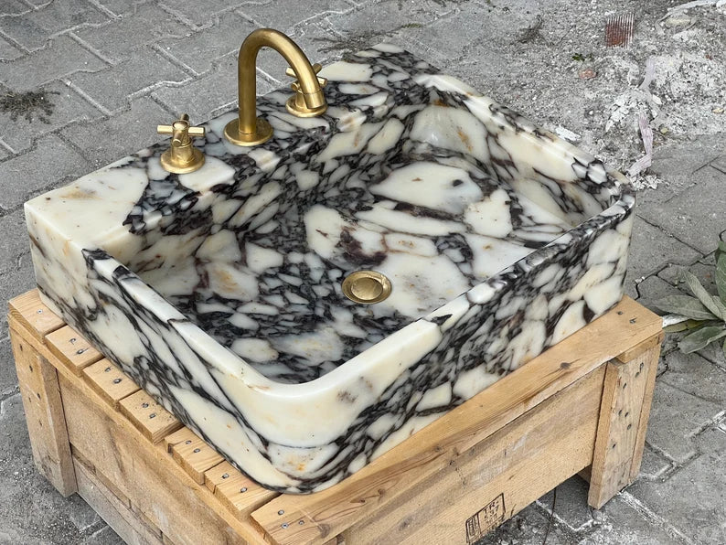 Calacatta Viola marble sink marble Wash basin