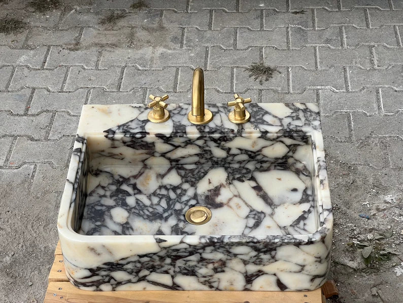 Calacatta Viola marble sink marble Wash basin