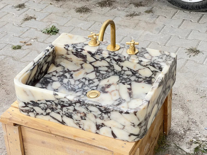 Calacatta Viola marble sink marble Wash basin
