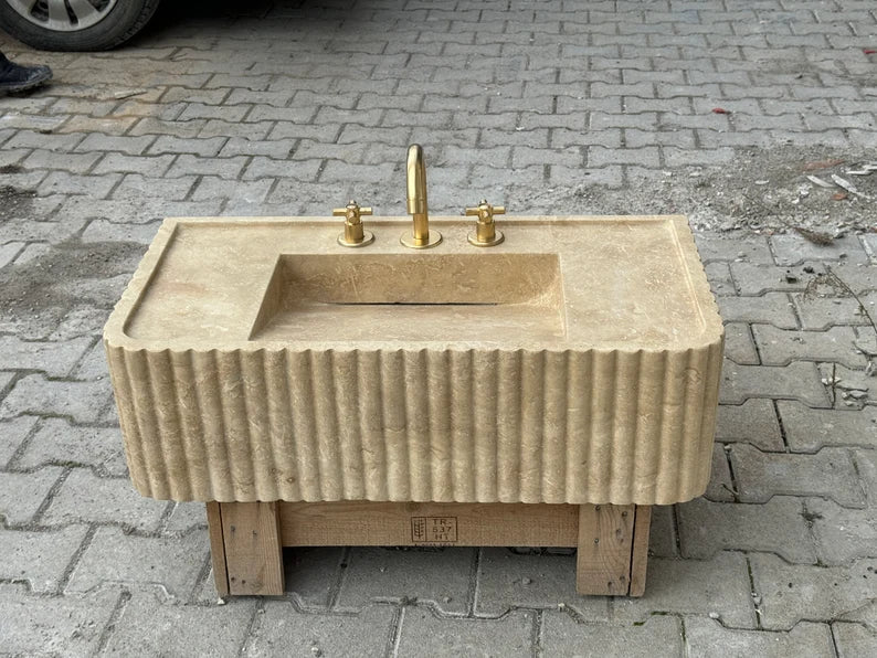 Josephe Trendy Travertine Marble Wash Basin