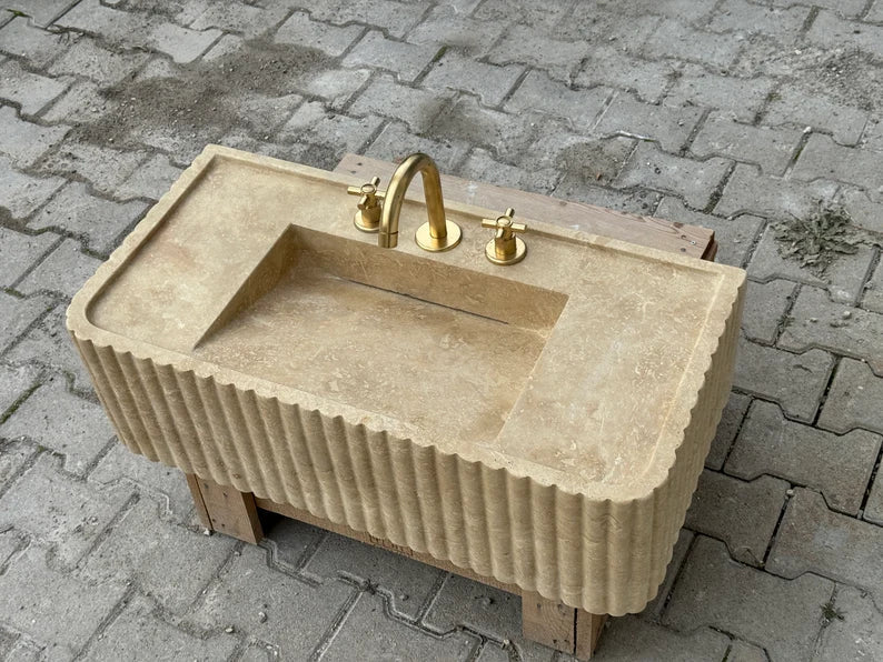 Josephe Trendy Travertine Marble Wash Basin