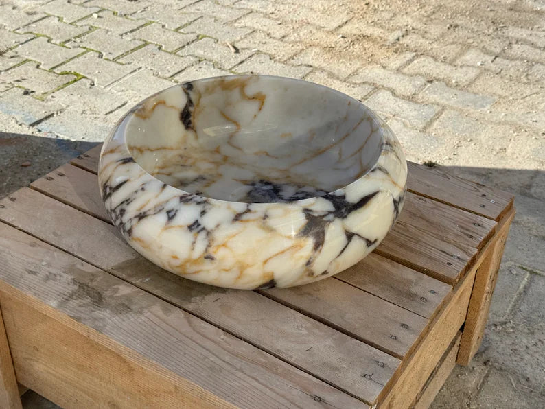 Rocco round bowl marble wash basin
