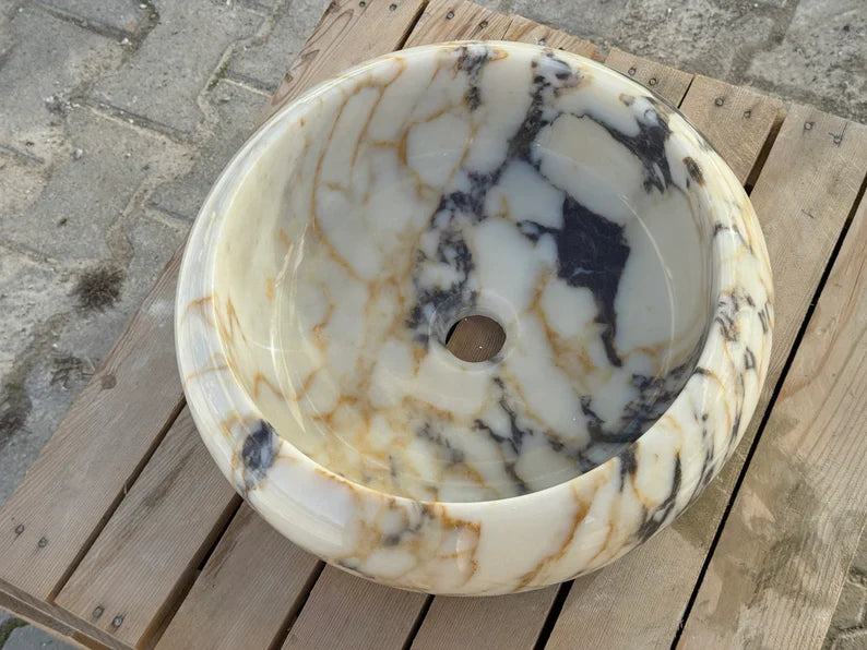 Rocco round bowl marble wash basin