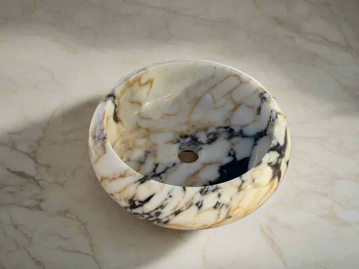 Rocco round bowl marble wash basin