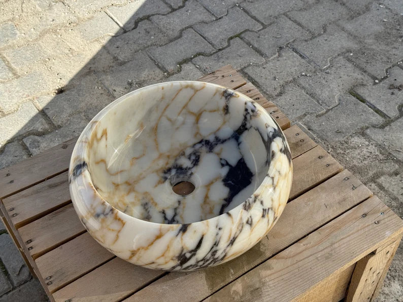 Rocco round bowl marble wash basin