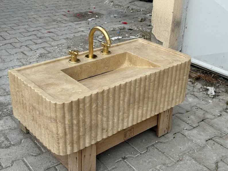 Josephe Trendy Travertine Marble Wash Basin
