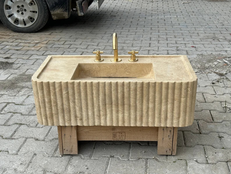 Josephe Trendy Travertine Marble Wash Basin