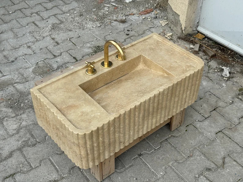 Josephe Trendy Travertine Marble Wash Basin