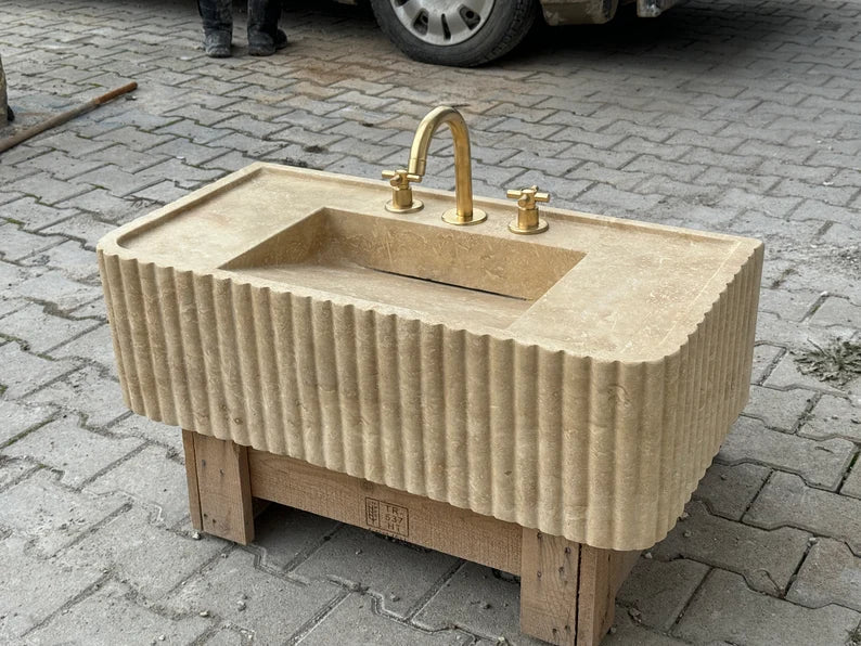 Josephe Trendy Travertine Marble Wash Basin
