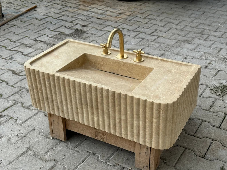 Josephe Trendy Travertine Marble Wash Basin