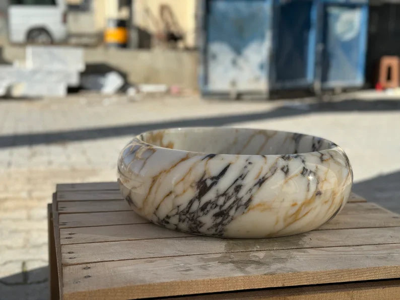 Rocco round bowl marble wash basin
