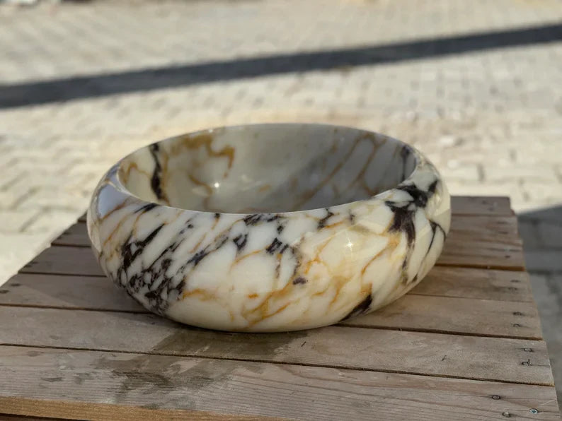 Rocco round bowl marble wash basin