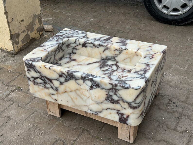 Federico Viola Ribbed Marble Sink