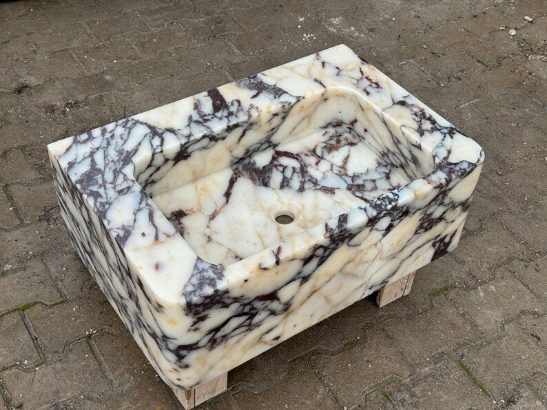 Federico Viola Ribbed Marble Sink