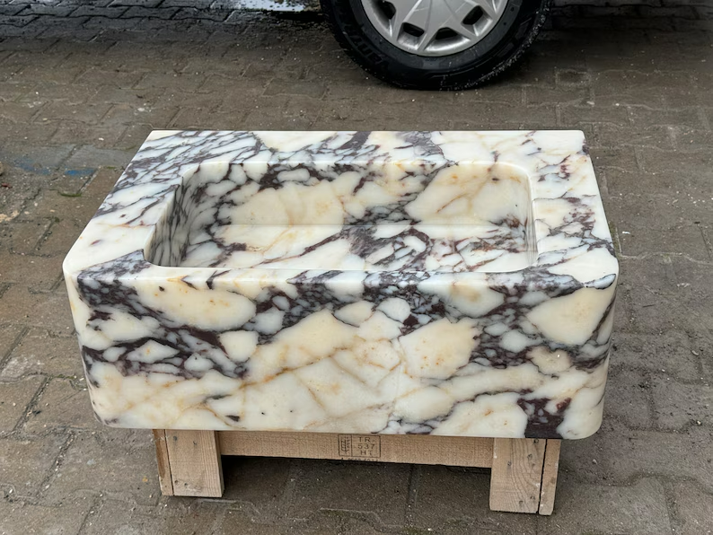 Federico Viola Ribbed Marble Sink