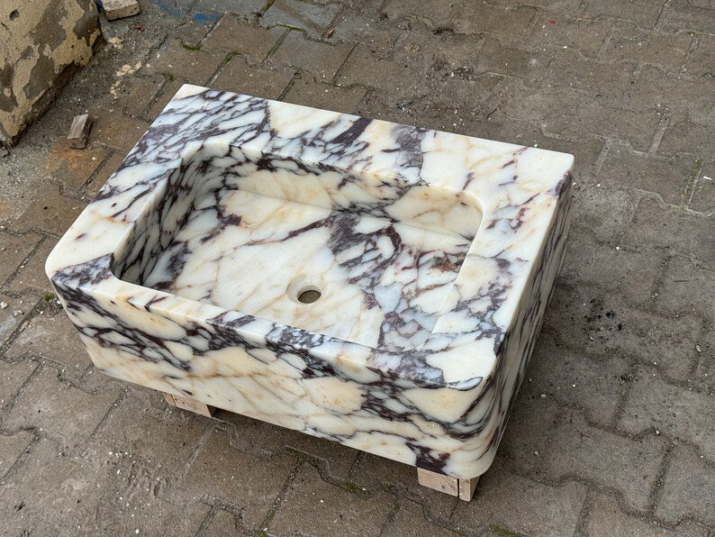 Federico Viola Ribbed Marble Sink