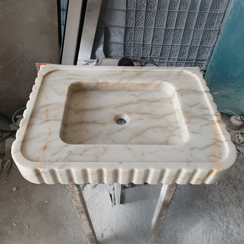 Lorenzo Calacatta Gold Marble Sink