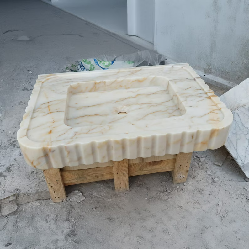 Lorenzo Calacatta Gold Marble Sink
