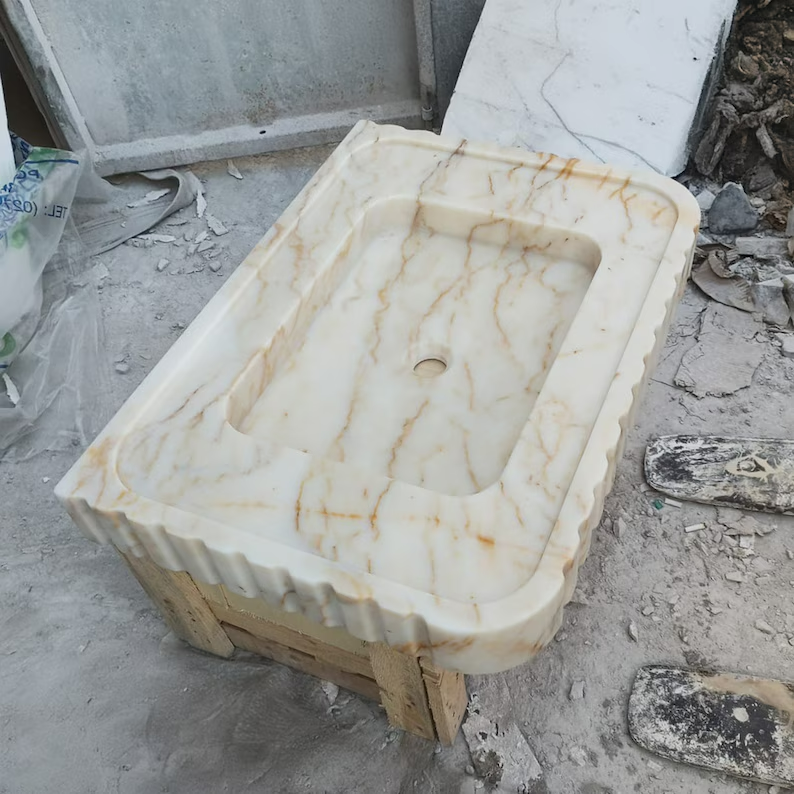 Lorenzo Calacatta Gold Marble Sink