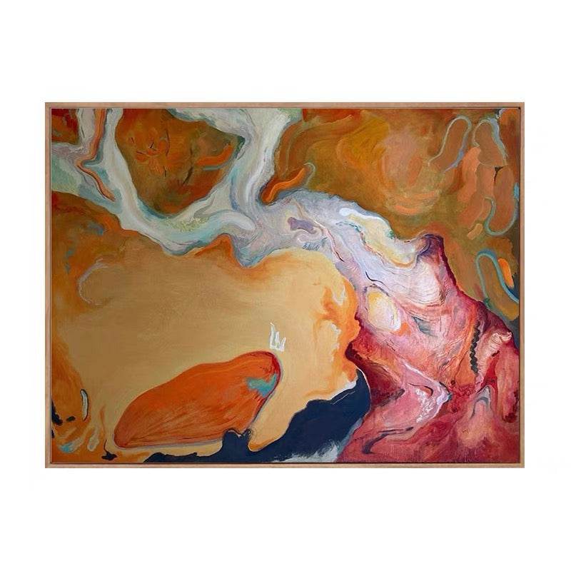 SevenArt modern abstract hand-painted oil painting large dining room wall painting living room sofa background painting porch hanging painting