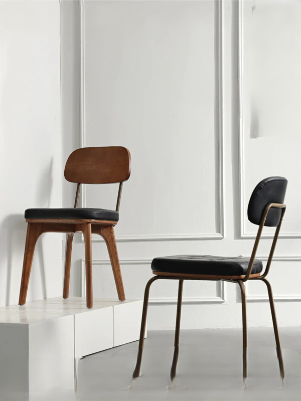 retro dining chair iron simple home