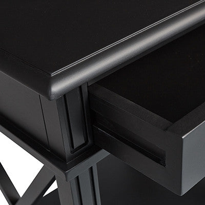 Manto Bedside Table Ash Black