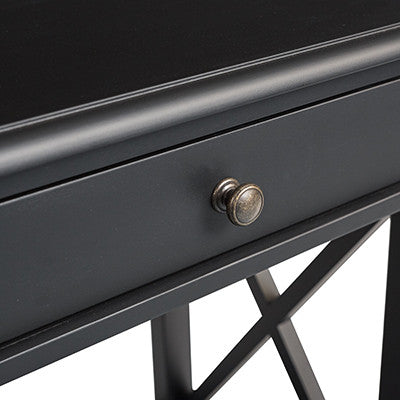 Manto Bedside Table Ash Black