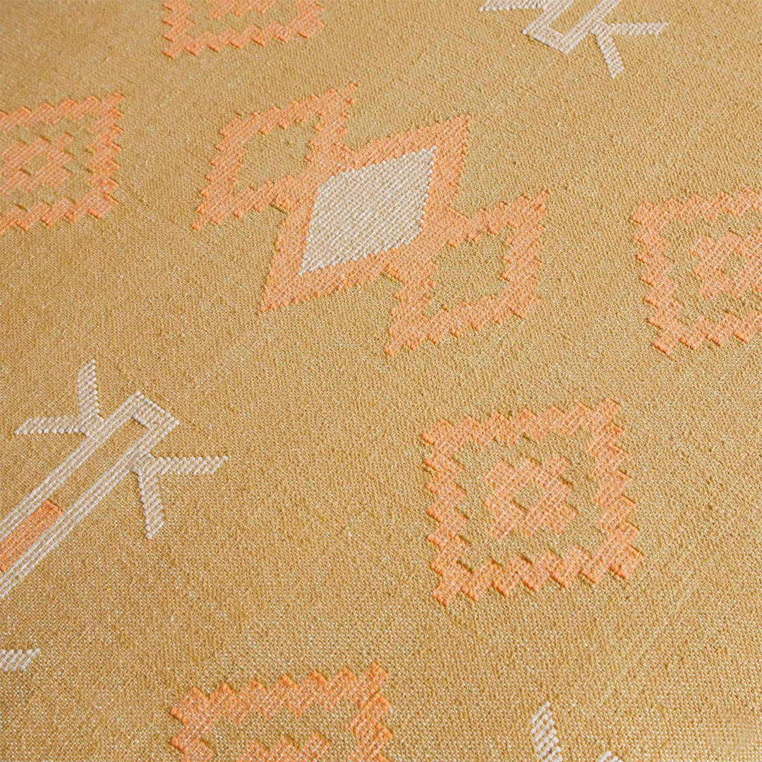 Brooklyn Round Ottoman - Mustard