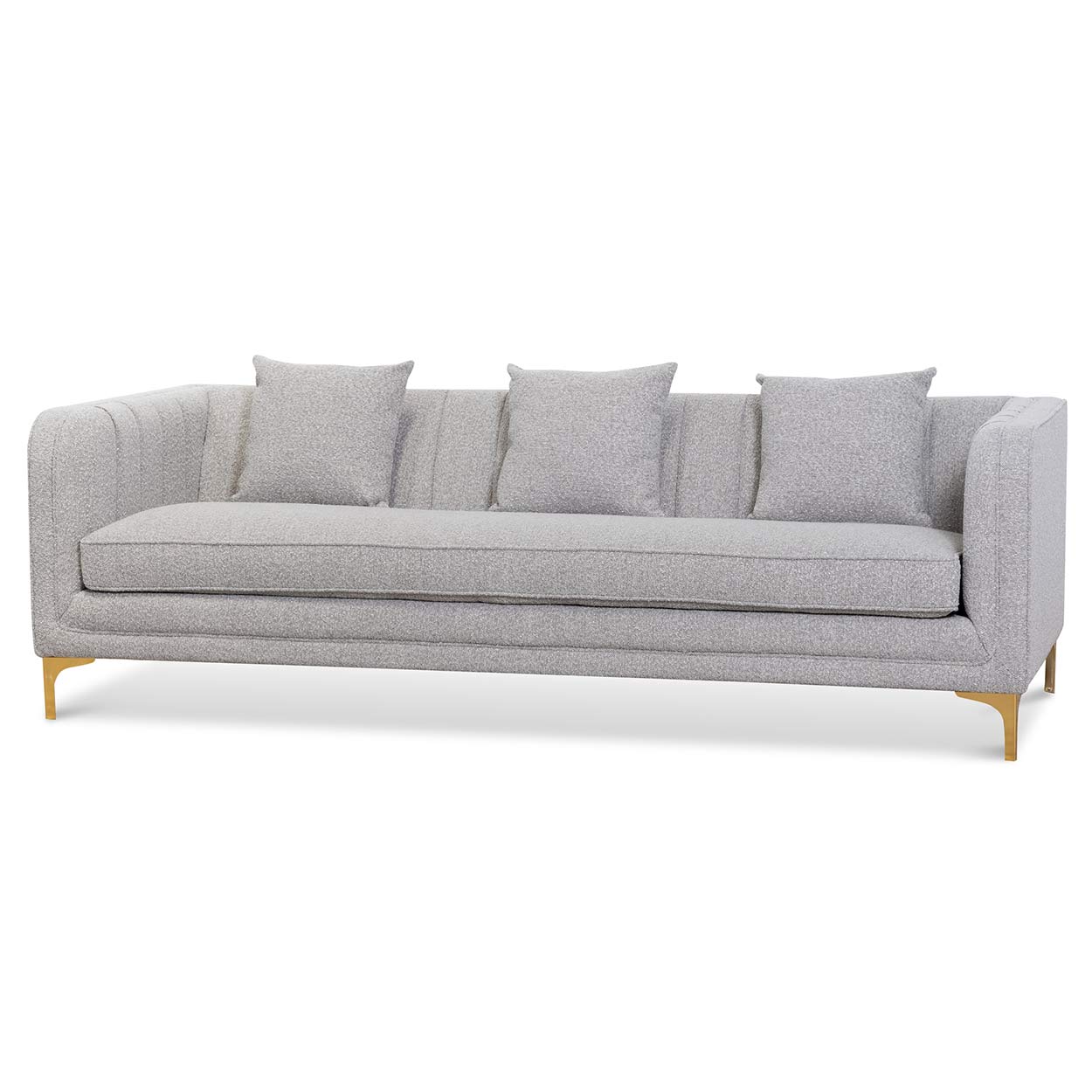 Ash Grey Boucle 3 Seater Sofa