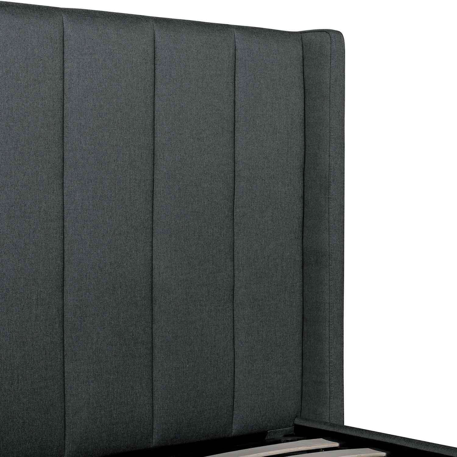 Charcoal Grey King Bed with Storage