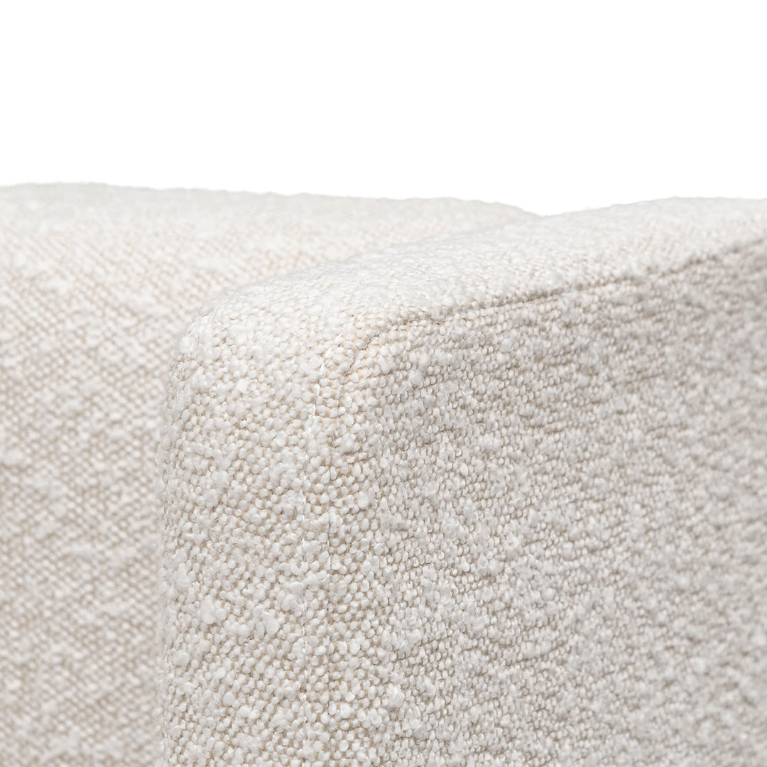 Snow Boucle Wide Base Queen Sized Bed Frame