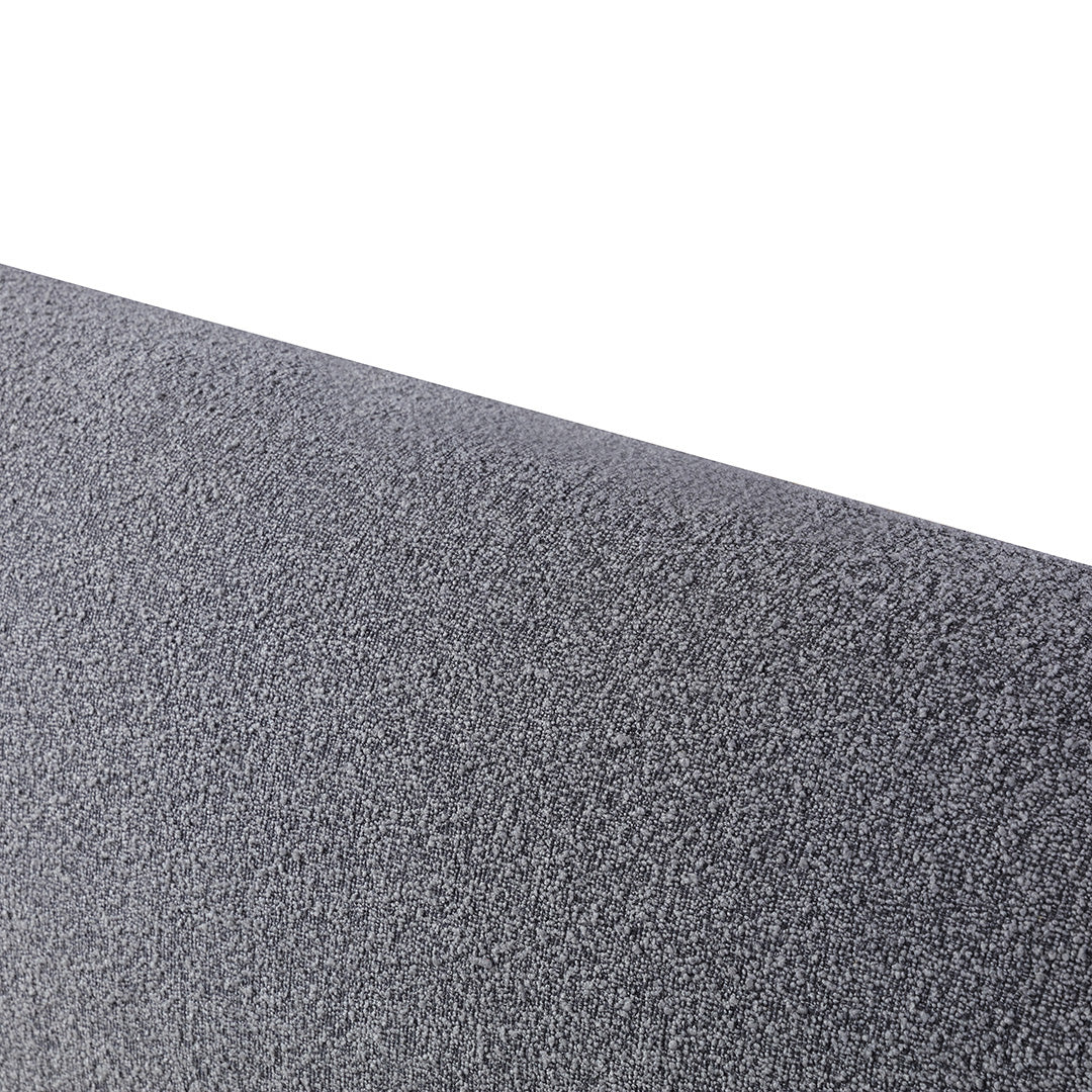 King Bed Frame - Charcoal Pepper Boucle