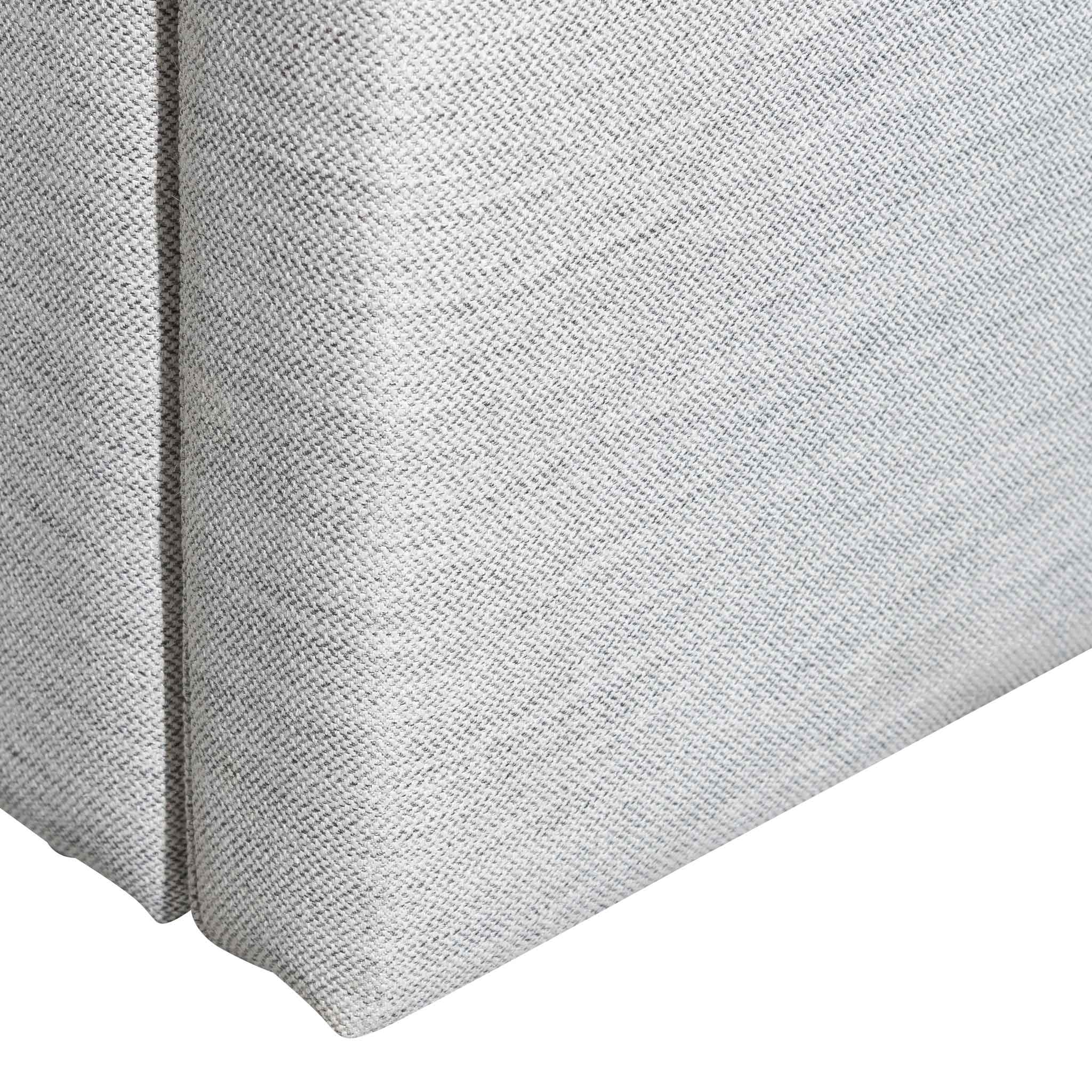 Pearl Grey Single Bed Frame with Storage