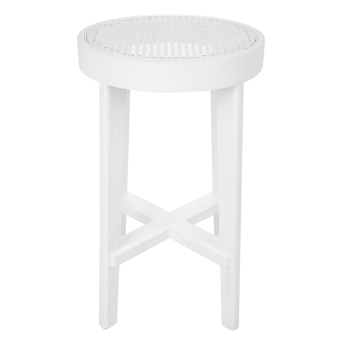 Cape Byron Rattan Kitchen Stool - White