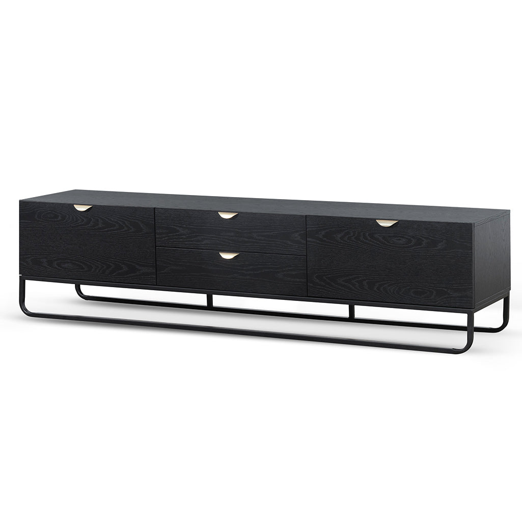 Esme 2m Wooden TV Entertainment Unit - Black