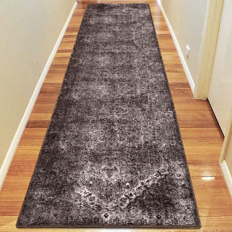 Saray Rugs Fame Grey Hallway Runner FAME8015024DGR