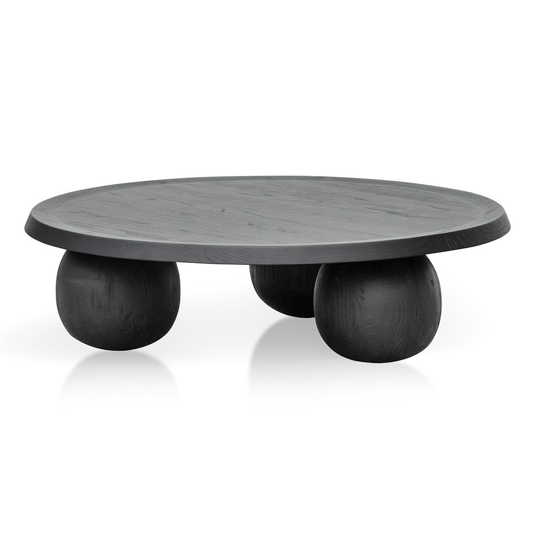 Skyler 100cm Elm Ball Coffee Table - Full Black