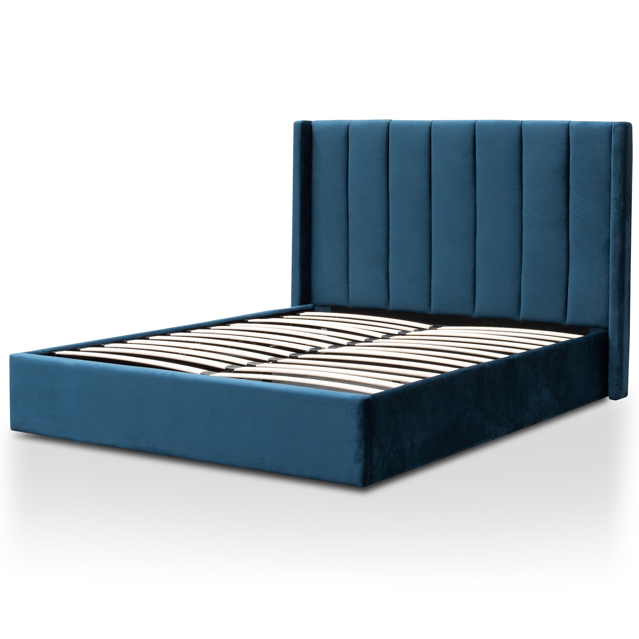 Teal King Bed Frame with Storage