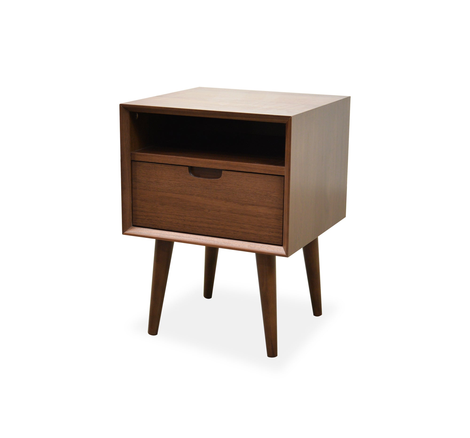 Wooden Bedside Table - Walnut