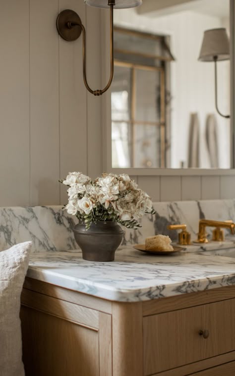 Charlotte Custom Timber Basin Cabinet Marble counter