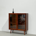 Danish Rosewood Glass Display Bookcase by Poul Hundevad