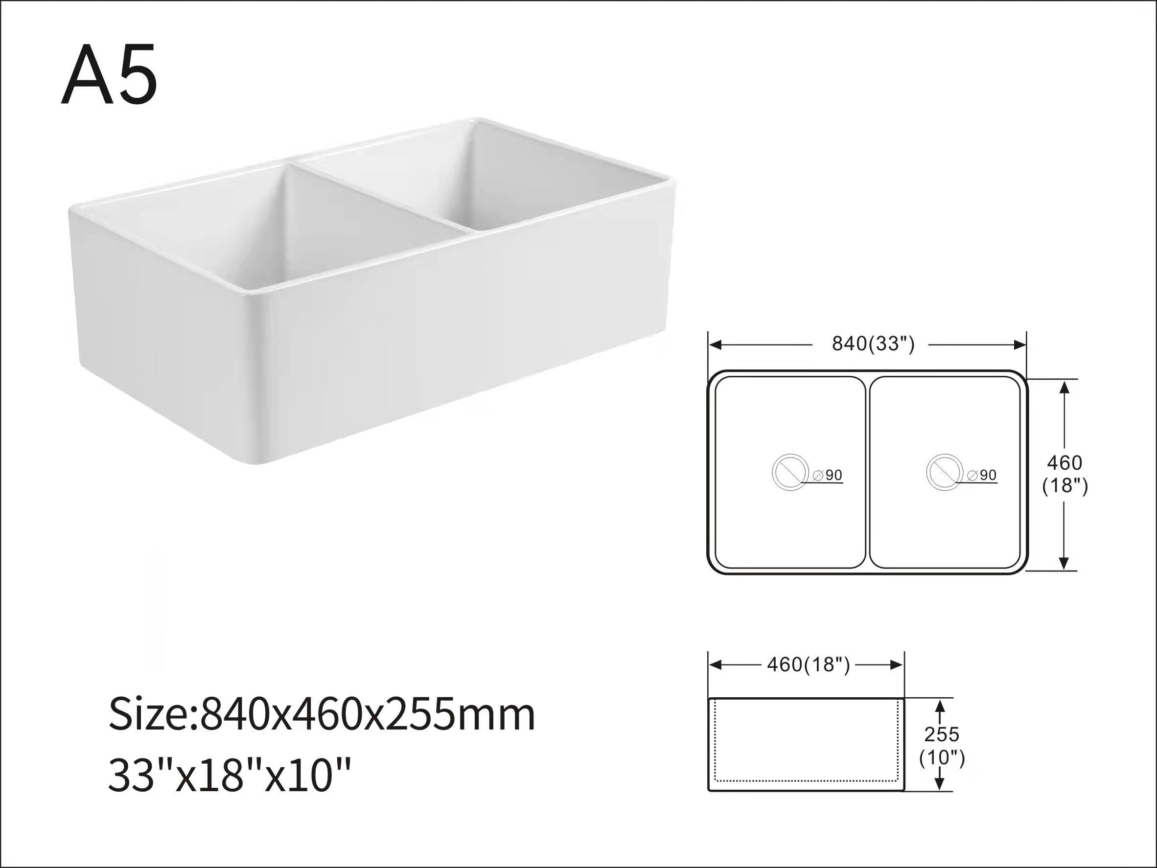 Francesco Semi-Embedded Ceramic Sink, Single Trough Vegetable Basin