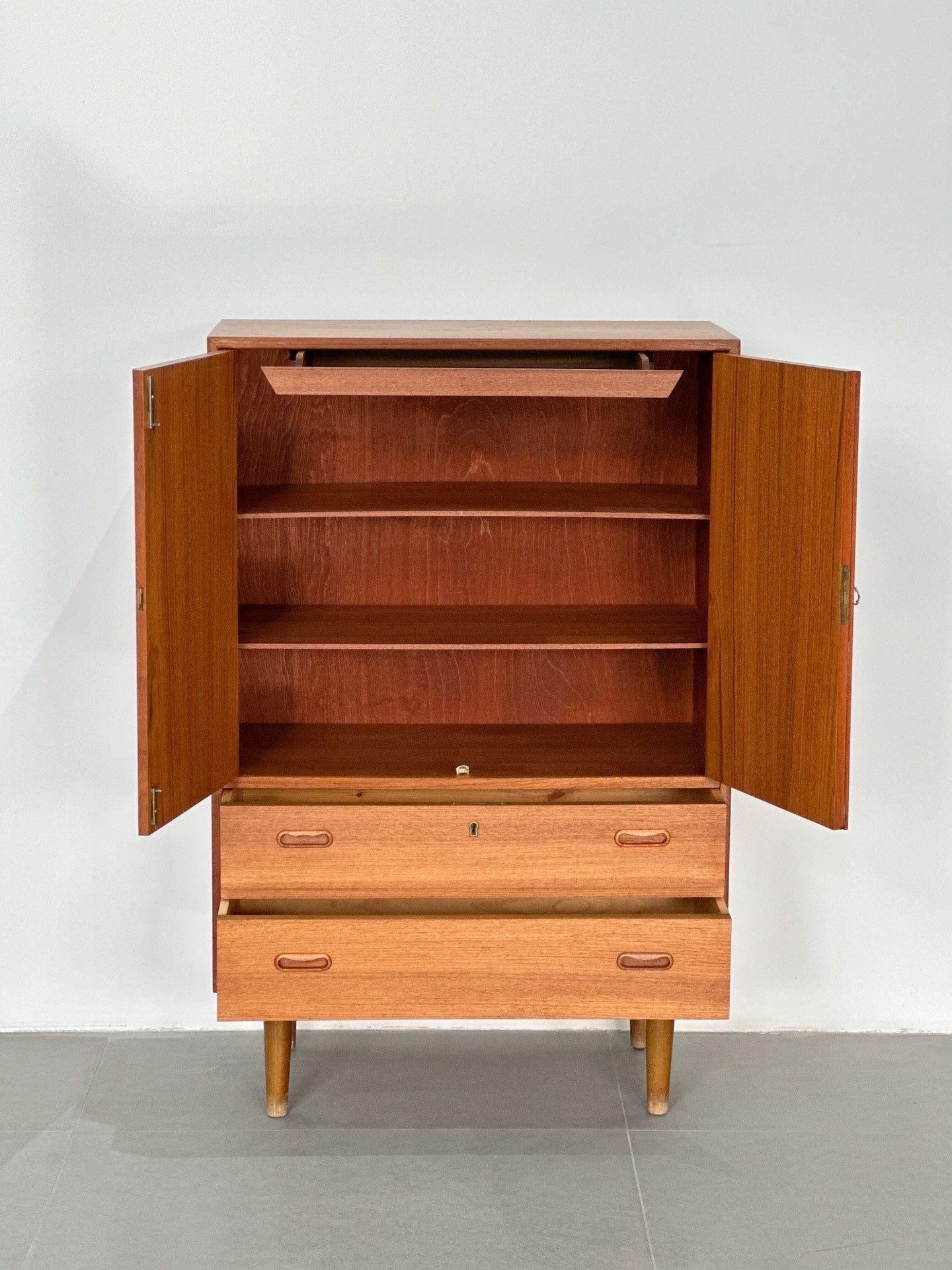 Danish-Made Double-Door Small Teak Sideboard: DDTSS by Unknown