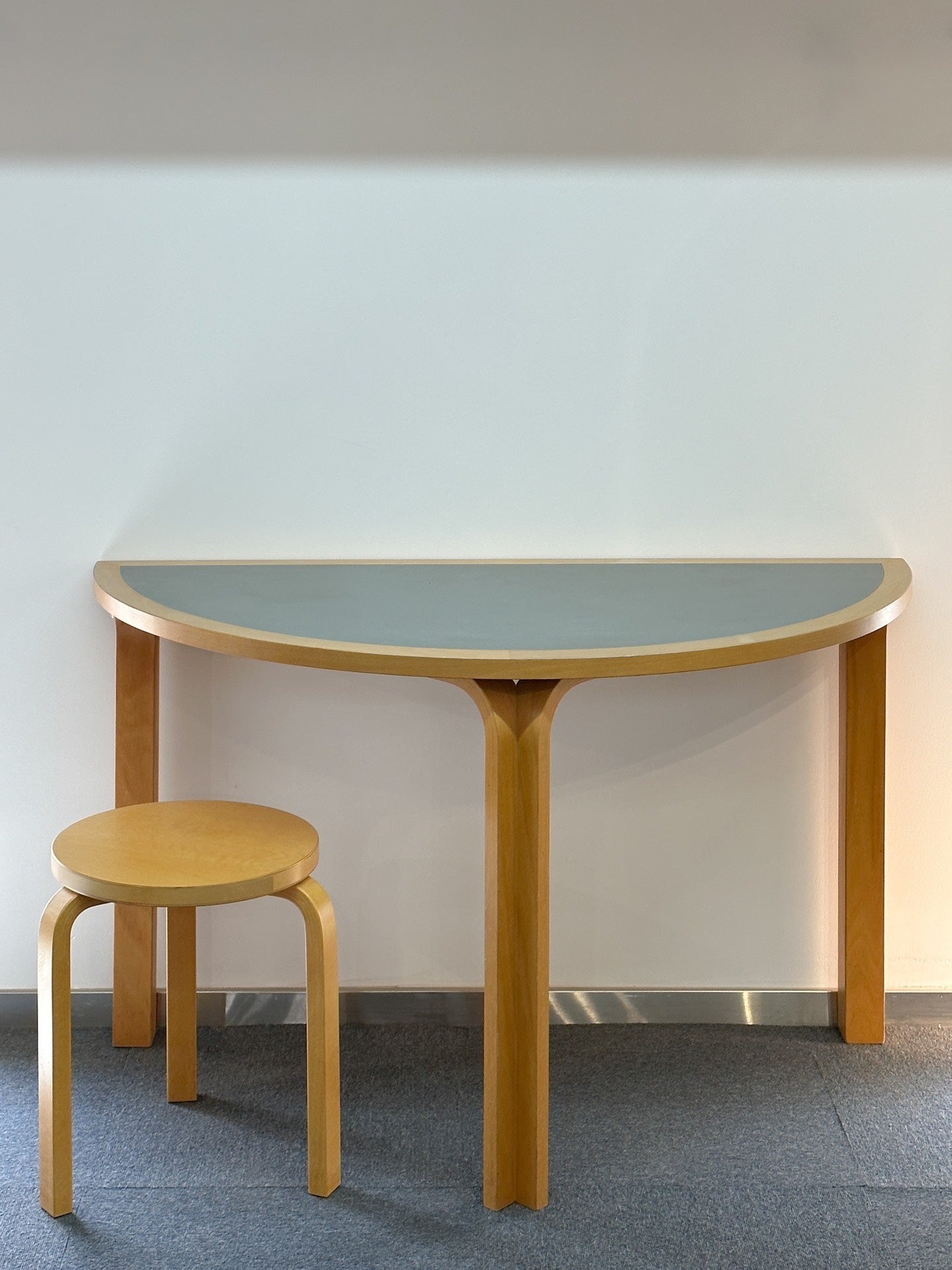 Danish Semi-Circular Desk Table: DSC by Rud Thygesen & Johnny Sørensen