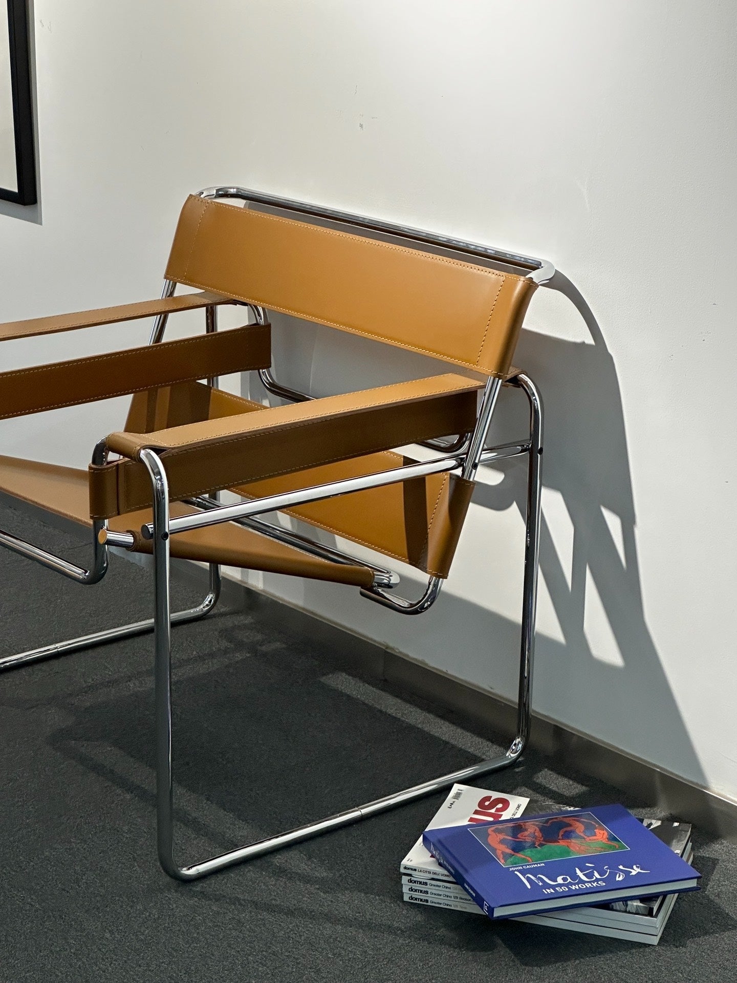 Brown Wassily Chair by Knoll
