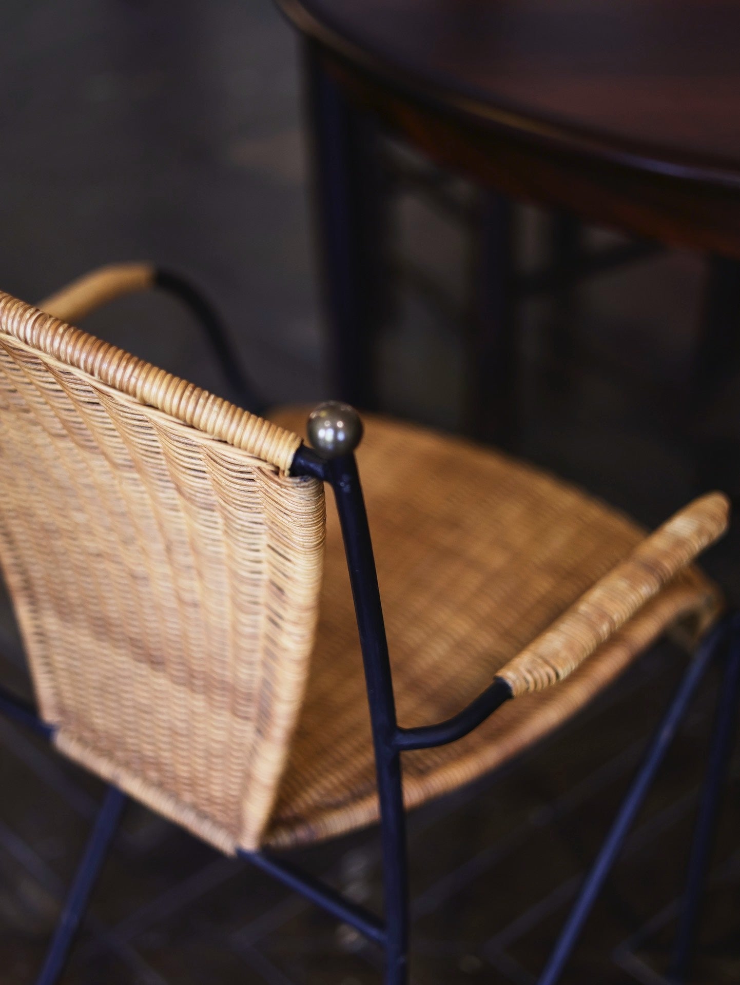 Stylish Ficks Reed Rattan Chair by Pipsan Saarinen Swanson
