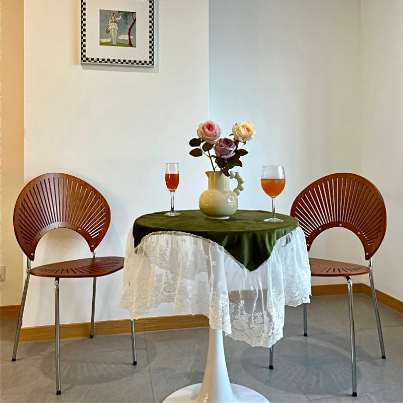 Retro solid wood shell chair home